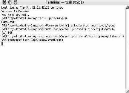 Установка и запуск MySQL для Mac OS X